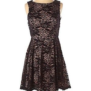 Black Lace Overlay Dress